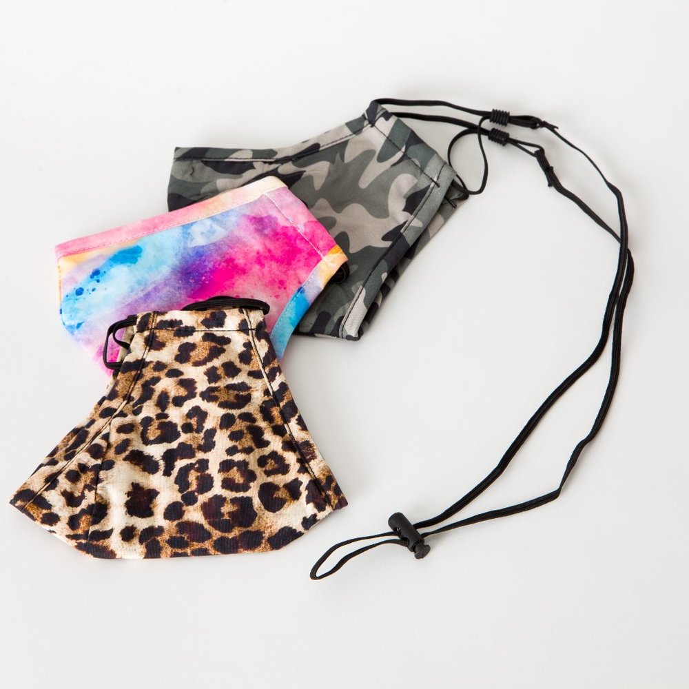 TIE DYE Face mask with lanyard - unisex